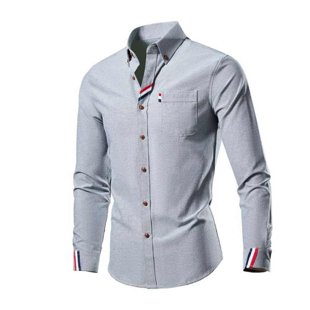 Herren Elegantes Hemd mit kontrastierenden Akzenten EB
