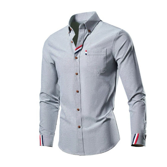 Herren Elegantes Hemd mit kontrastierenden Akzenten EB