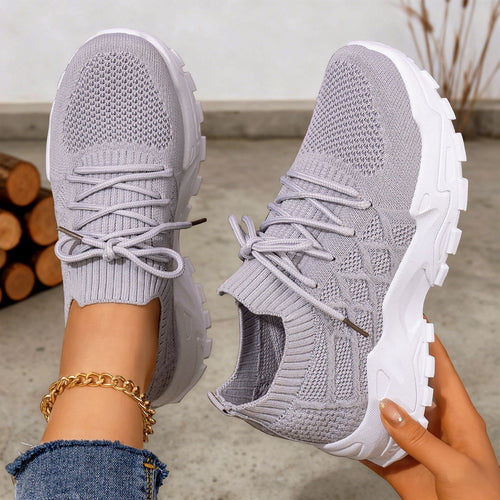 Damen Freizeitsneakers mit atmungsaktivem Strickoberteil und dämpfender Sohle EB