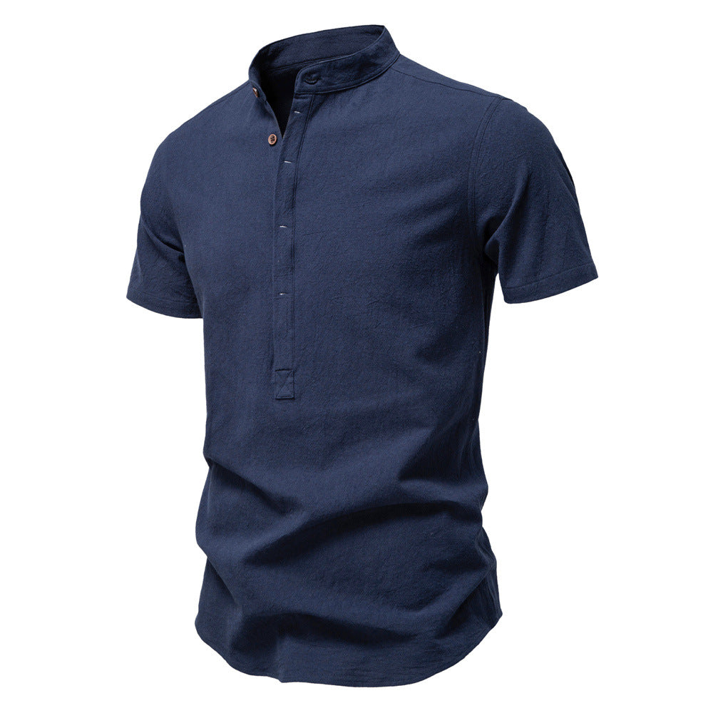 Herren Kurzarm Henley-Shirt mit praktischer Knopfleiste und modernem Design EB