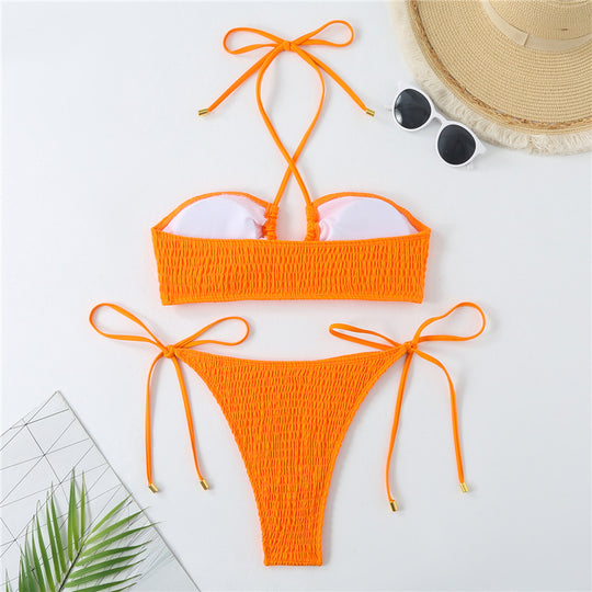 Damen Bandeau-Bikini mit modischem Rüschen-Design und innovativer Schnittführung EB