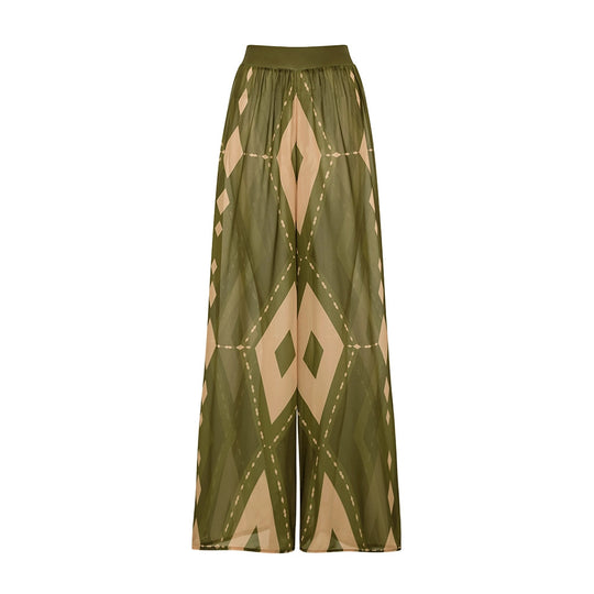 Damen Einteiler Badeanzug mit voluminösem Rüschendesign und passendem Stoffhose EB
