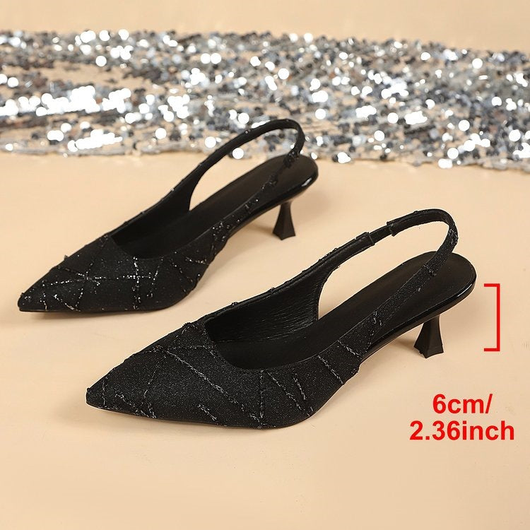 Damen Schlupfsandalen mit elegantem Fersenriemen EB