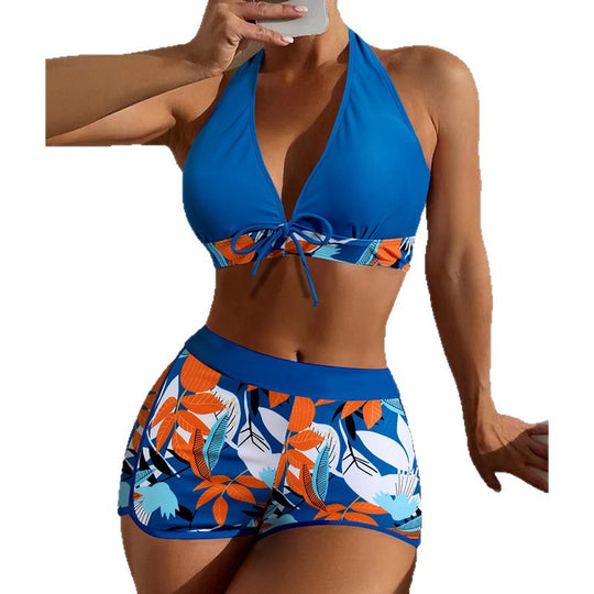 Damen Bikini-Set mit modischem Neckholder-Design und sportlichem High-Waist-Schnitt EB