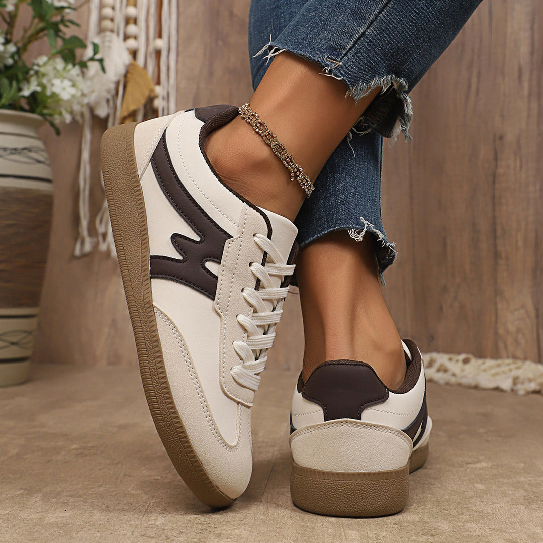 Damen Modische Freizeitsneaker mit atmungsaktiver Obermaterialstruktur und rutschfester Sohle EB
