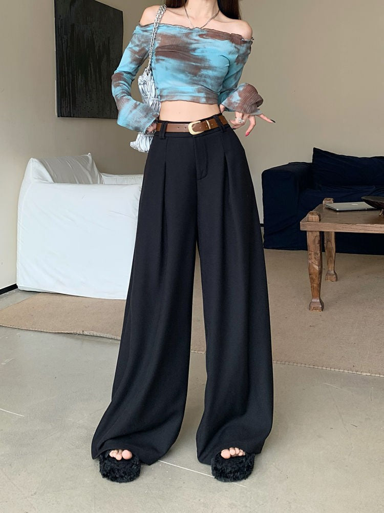 Damen Weite Palazzo-Hose mit elegantem Bund und komfortablem Sitzt EB