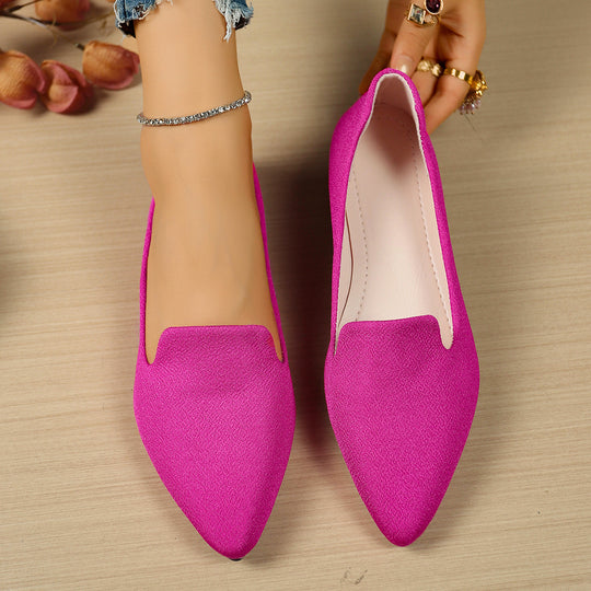 Damen spitz zulaufende Ballerinas mit elegantem Design EB