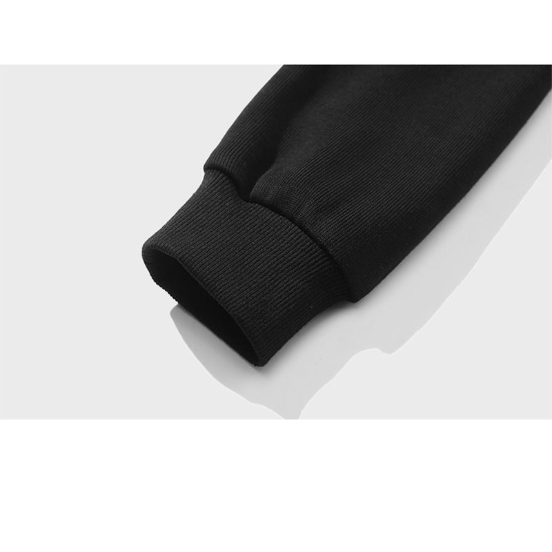 Unisex nan Boxy-Kapuzenpullover mit überlappender Kapuze, verdeckter Kängurutasche und gerippten Bündchen EB