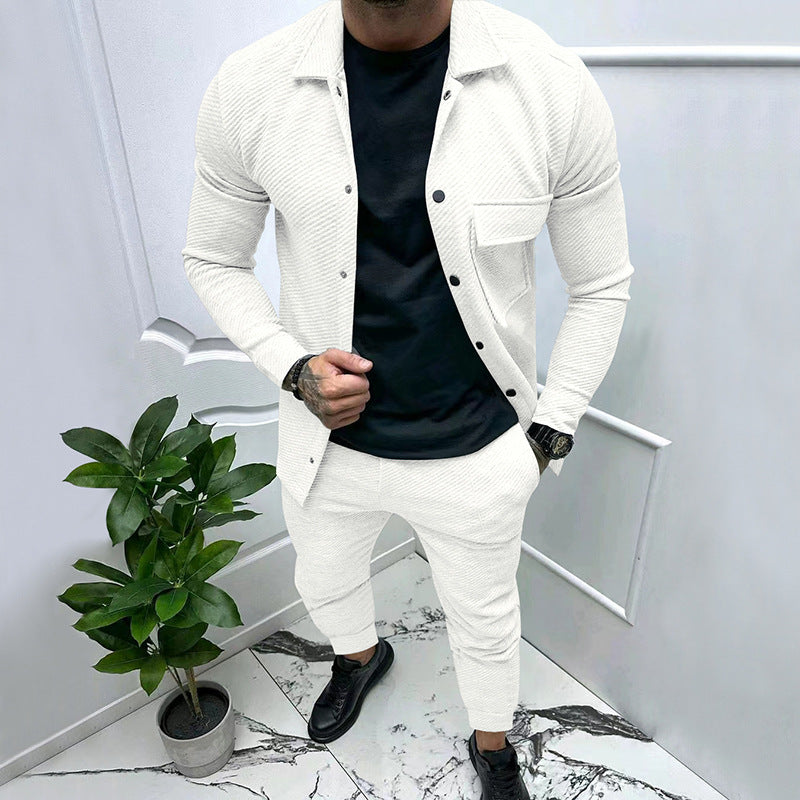 Herren modisches Freizeitanzug mit strukturiertem Design EB
