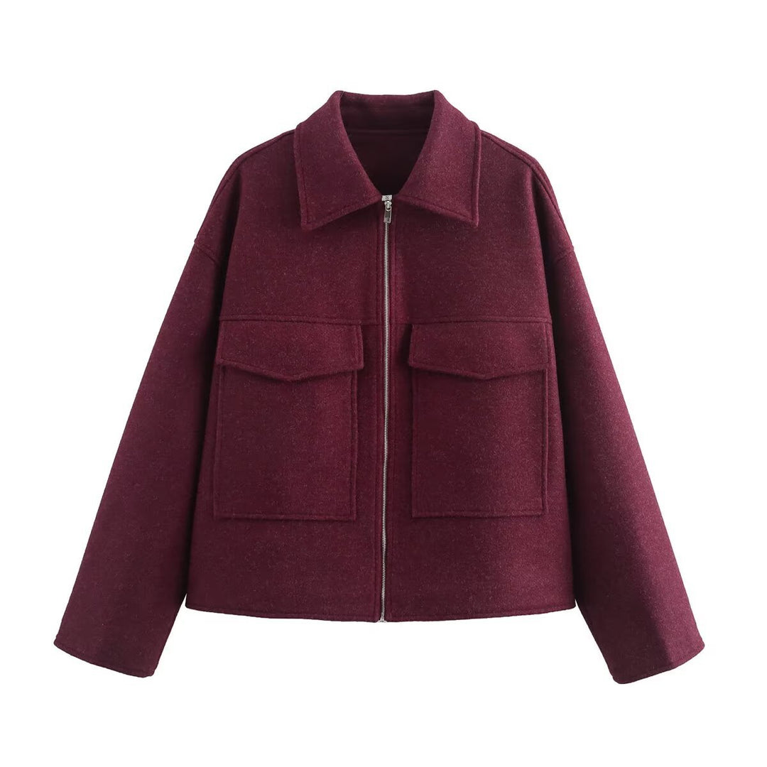 Damen Oversized Utility-Jacke mit praktischen Pattentaschen EB