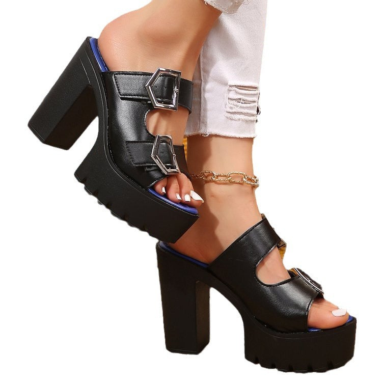 Damen Plateau Sandalen EB