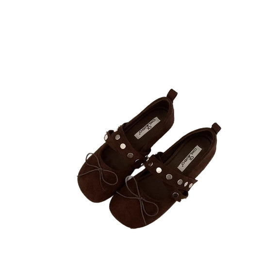 Damen Ballerinas mit verspieltem Schleifen-Design und modischem Riemen EB
