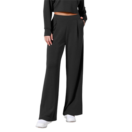 Damen Weit geschnittene Lounge-Hose mit komfortablem Bund und praktischen Taschen EB
