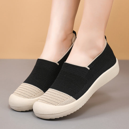 Damen Atmungsaktive Slip-On Sneakers mit gepolsterter Sohle EB