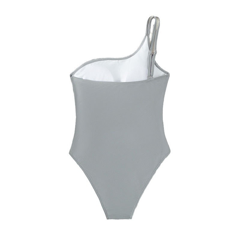 Damen Einteiler Badeanzug mit asymmetrischem Cut-Out-Design EB