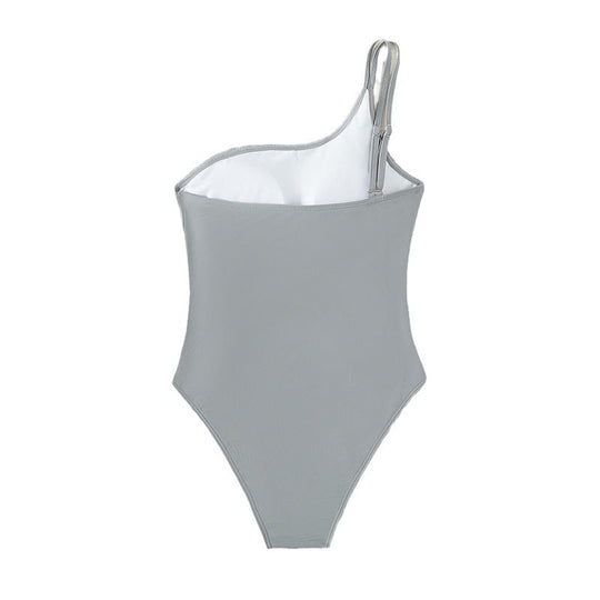 Damen Einteiler Badeanzug mit asymmetrischem Cut-Out-Design EB