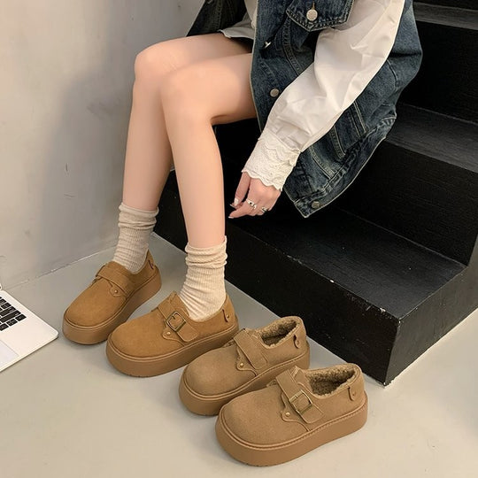 Damen Komfortable Winter Mokassins mit robustem Innenfutter EB