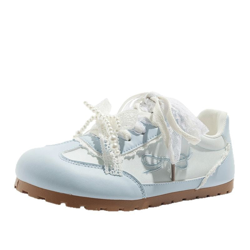 Damen Sneakers mit verspielter Spitze und innovativem Schnürsystem EB