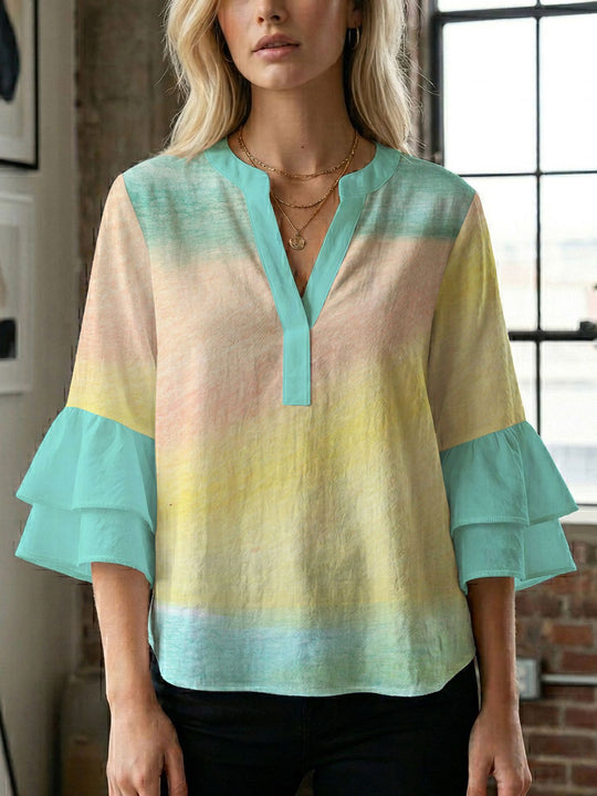 Damen Bluse mit wunderschönen floralem Design EB
