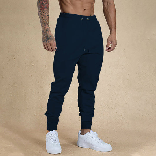 Herren nan athletische Frottee-Jogginghose mit hohem Bund Kordelzug und schmal zulaufenden Rippbündchen EB