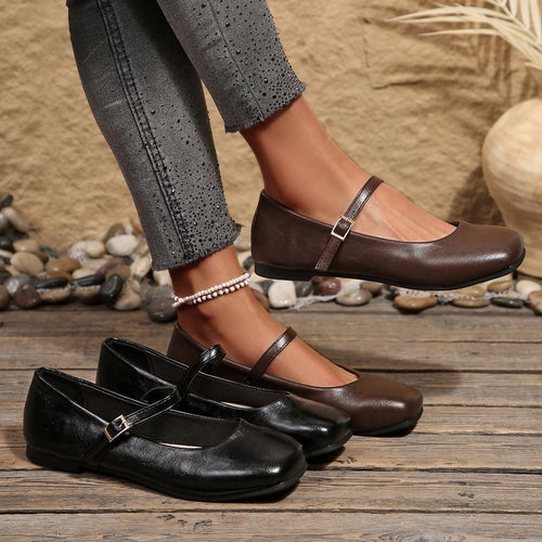 Damen Ballerinas mit elegantem Riemchenverschluss EB