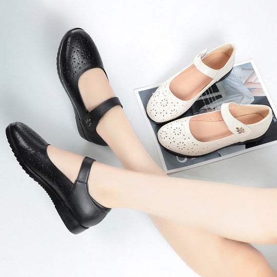 Damen Komfortable Ballerinas mit Mary Jane Verschluss EB