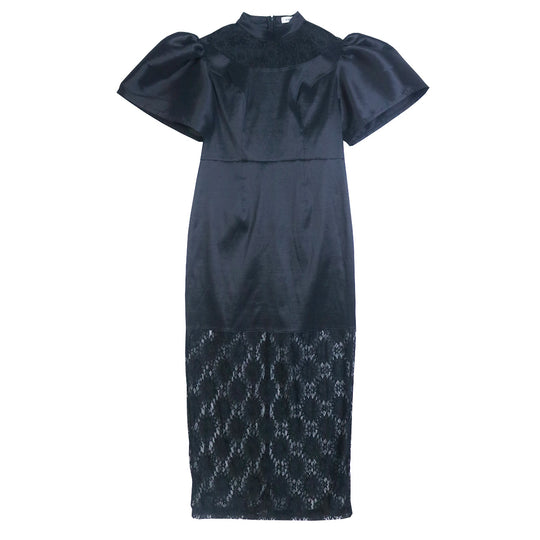 Damen Elegantes Spitze-und-Satin Abendkleid EB