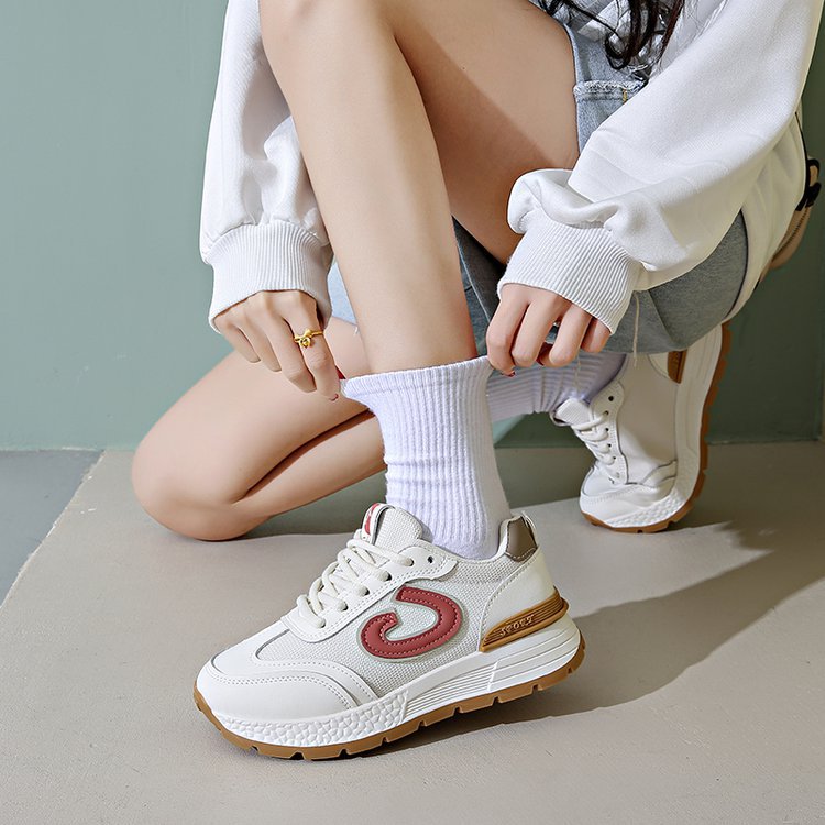 Damen modische Sneakers mit atmungsaktiver Oberfläche und dämpfender Sohle EB