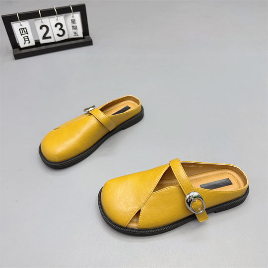 Damen bequeme Mokassins mit dekorativem Riemchen und ergonomischer Sohle EB