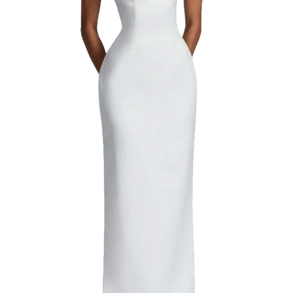 Damen Elegantes langes Hochzeitskleid EB