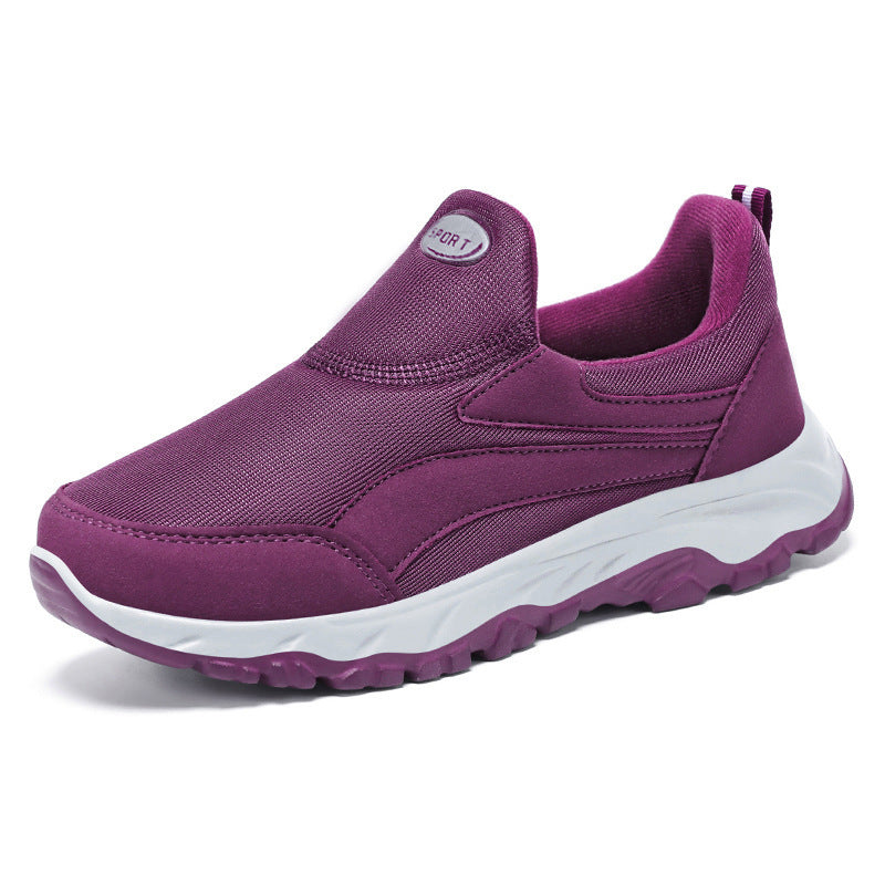 Damen Bequeme Slip-On Sportschuhe mit elastischem Obermaterial EB