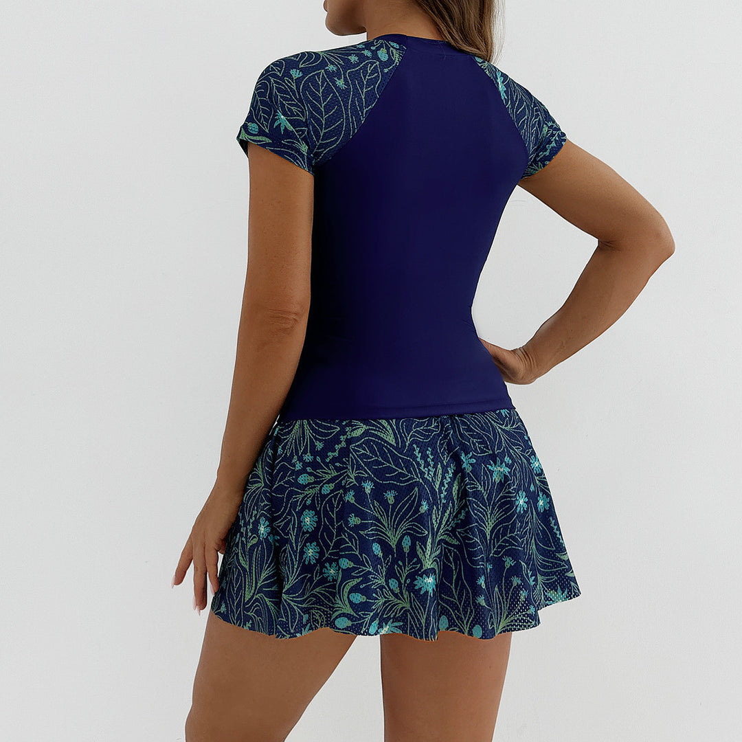 Damen Sportliches Badeset mit modischer Rüschenshort EB