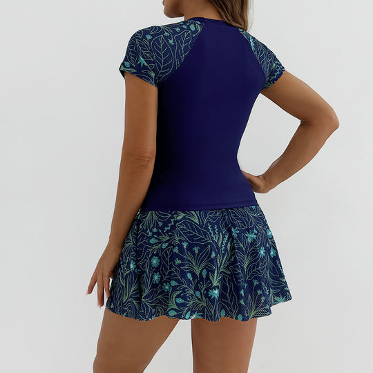 Damen Sportliches Badeset mit modischer Rüschenshort EB