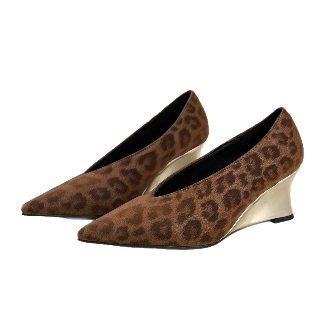 Damen Absatzschuhe mit tierischem Muster EB
