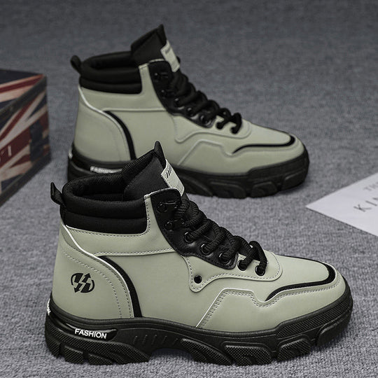 Damen Modische High-Top Sneakers mit robustem Sohlenprofil EB