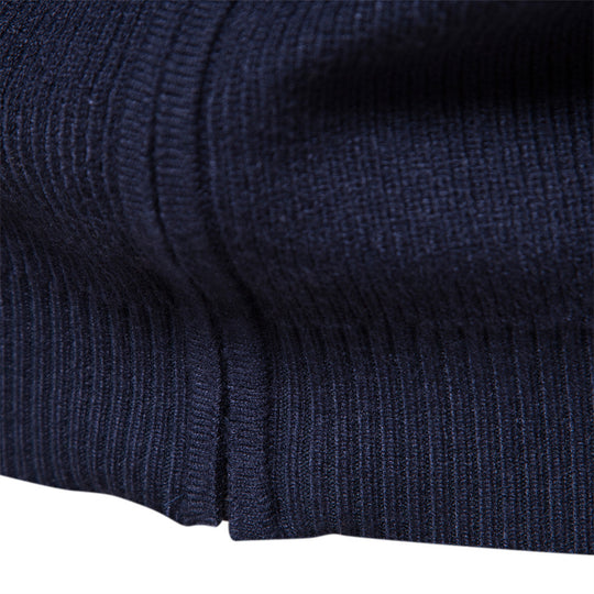 Herren Strickjacke mit modischem Stehkragen und Reißverschluss EB