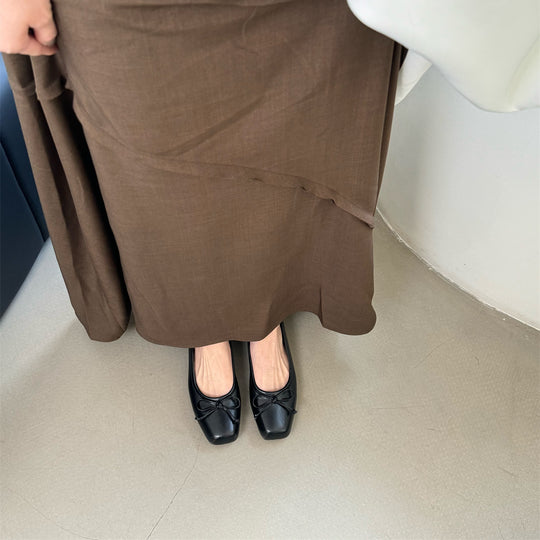 Damen klassisch geschnittene Ballerinas mit zierlichem Schleifenakzent und komfortabler Fußbettung EB