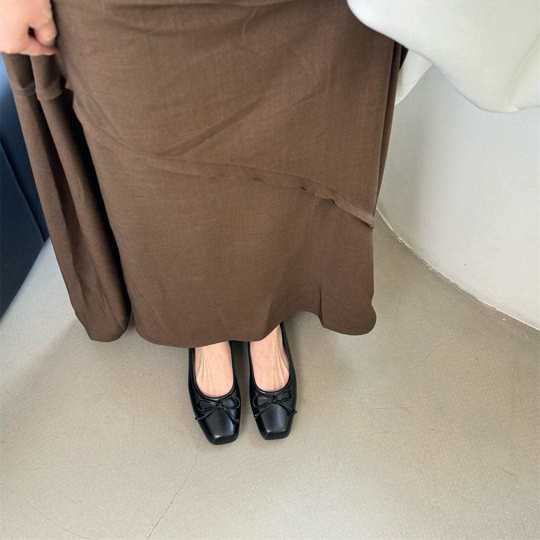 Damen elegante Ballerinas mit komfortablem Fußbett und verspieltem Schleifen-Detail EB