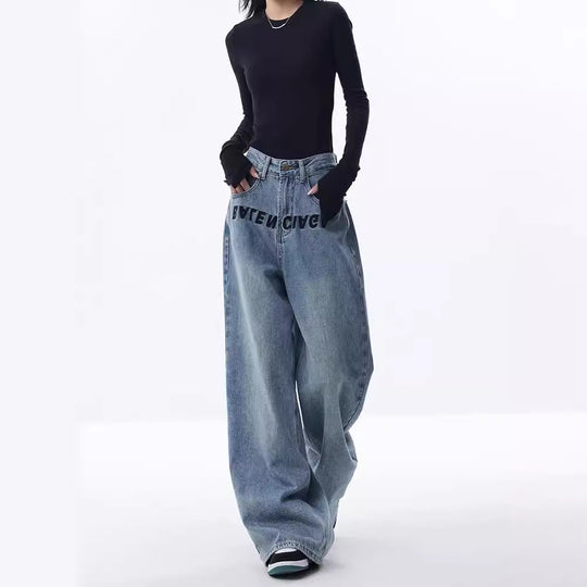 Damen Weite Jeanshose EB