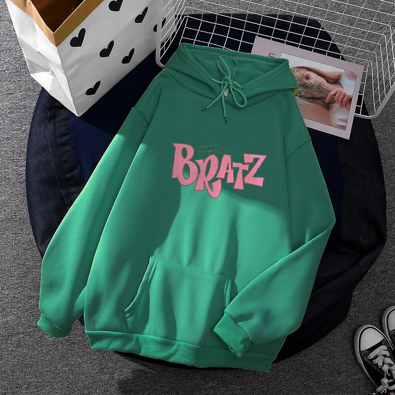 Damen nan lässiger Kapuzenpullover im Oversized-Schnitt mit Lettering-Grafik und Kängurutasche EB