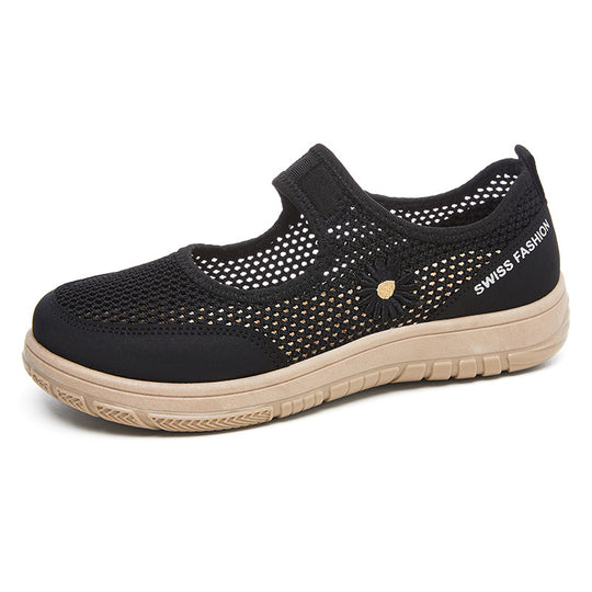 Damen Bequeme und luftige Freizeitschuhe mit verstellbarem Riemen EB