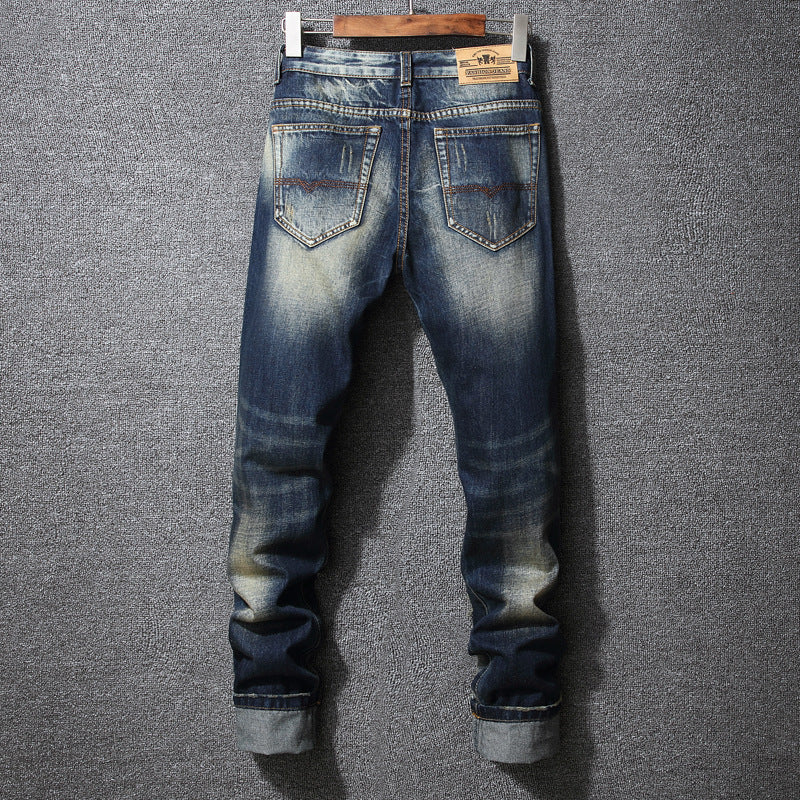 Herren Zerrissene Denim-Jeans mit lässigem Schnitt EB