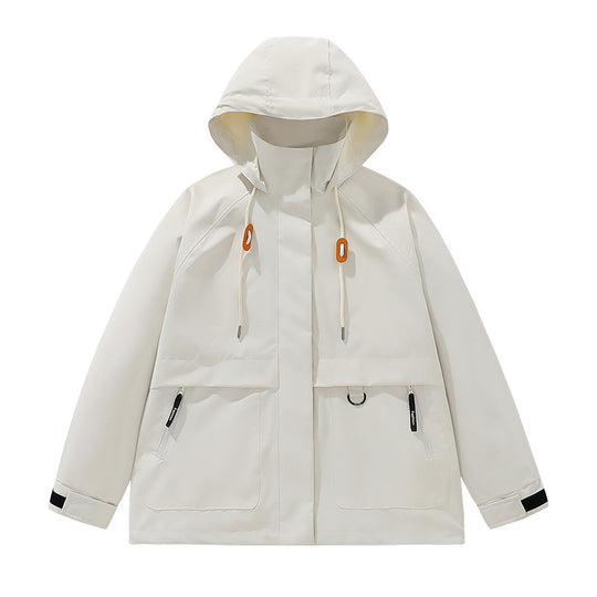 Herren funktionale Freizeitjacke mit verstellbarem Kapuzenkragen und großen Taschen EB