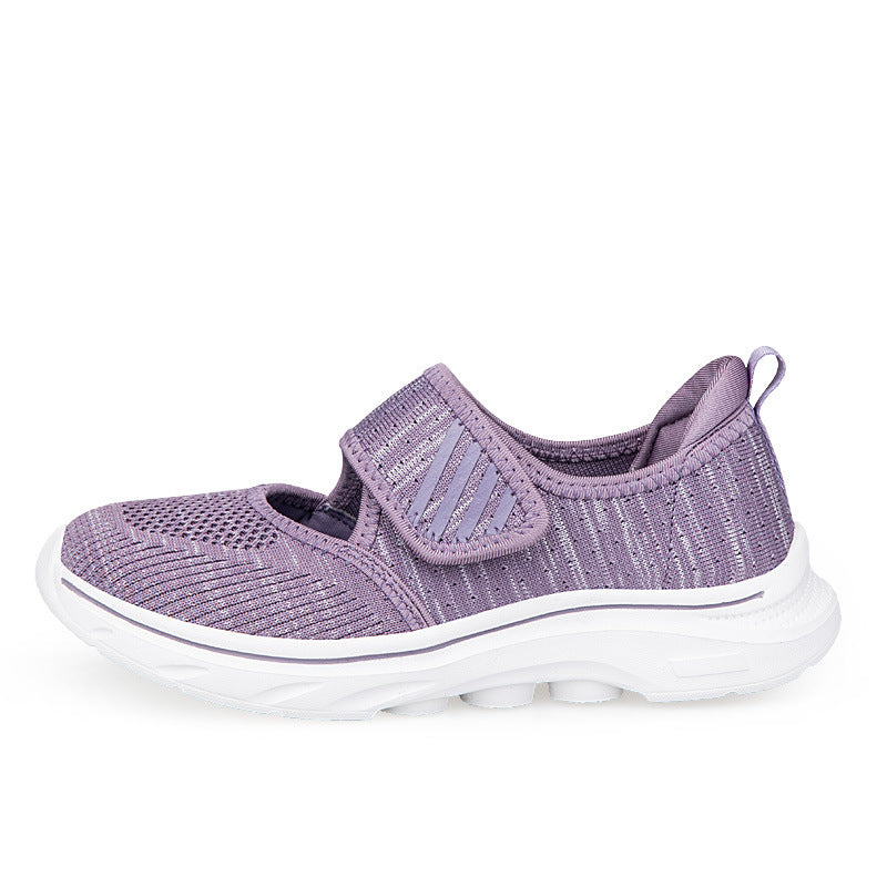 Damen Slip-On Laufschuhe mit verstellbarem Klettverschluss und atmungsaktivem Obermaterial EB