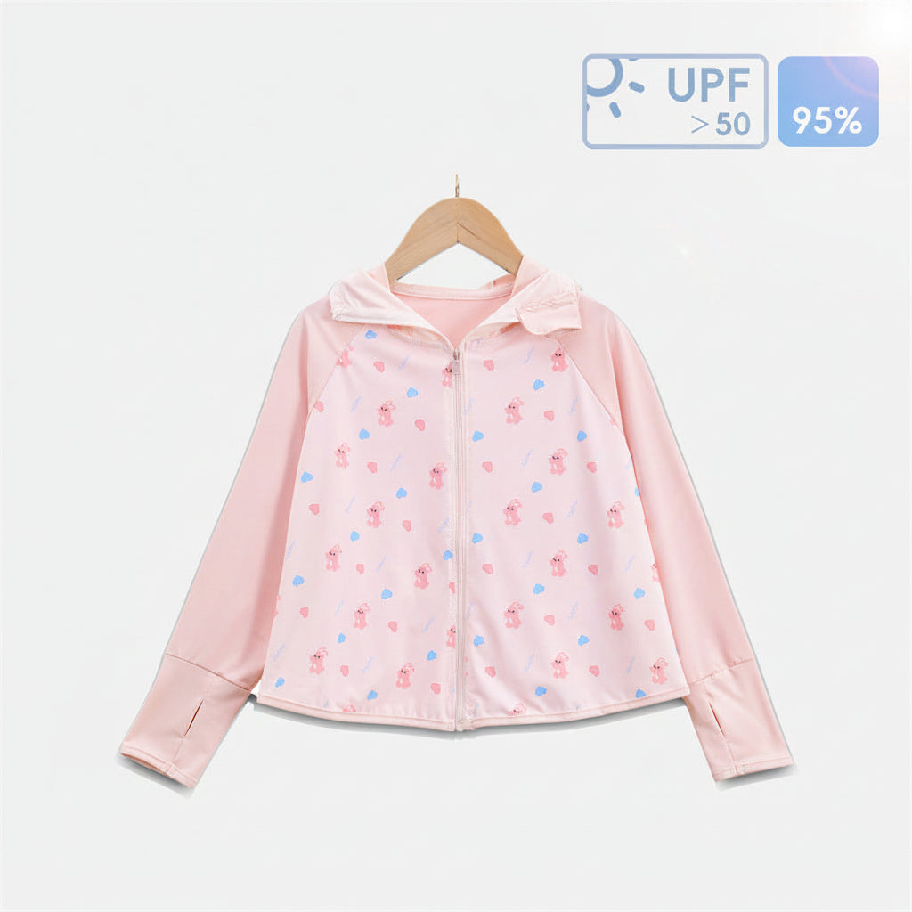 Mädchen Übergangsjacke mit Kapuze und niedlichem Tiermotiv EB