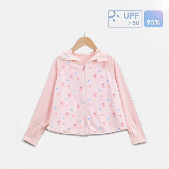 Mädchen Übergangsjacke mit Kapuze und niedlichem Tiermotiv EB