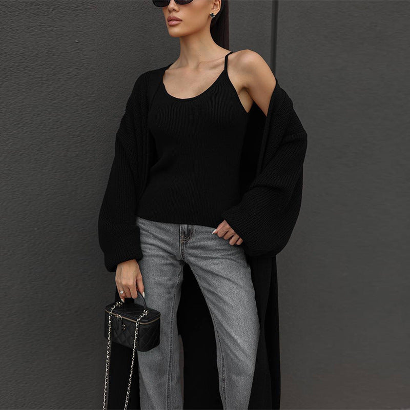 Damen lässiger Strickmantel EB