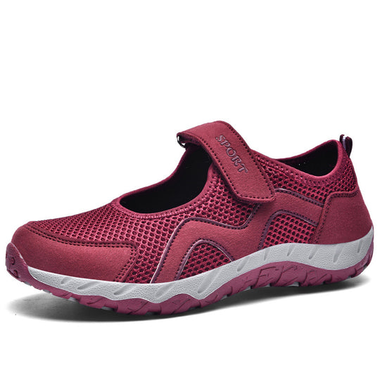 Damen Atmungsaktive Sport-Sneaker mit verstellbarem Klettverschluss EB
