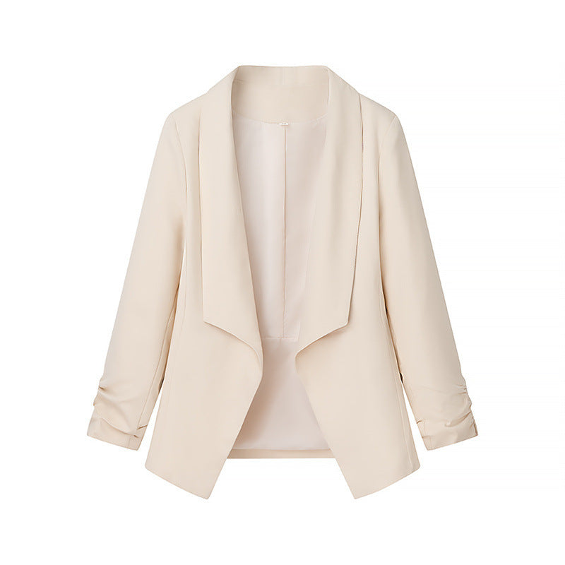 Damen elegante Blazerjacke mit lässigem Schnitt und stylischen Ärmeldetails EB