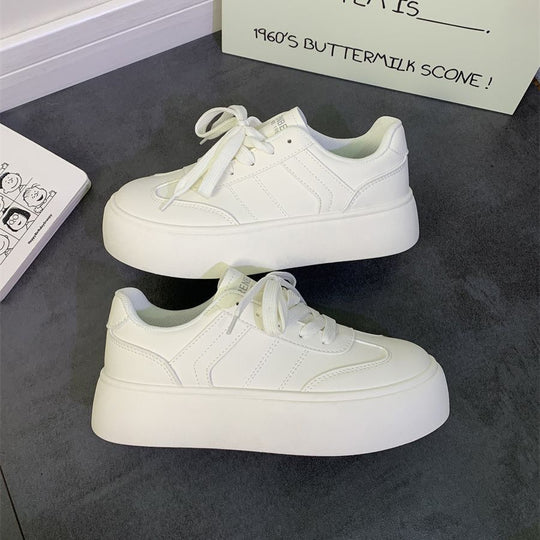 Damen modische Plateau-Sneaker mit klassischem Obermaterial und bequemer Dämpfung EB